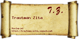 Trautman Zita névjegykártya