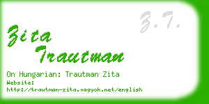 zita trautman business card